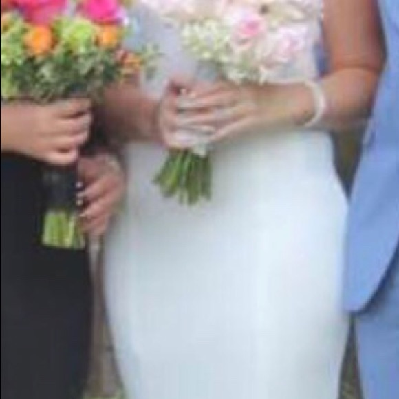 White Jovani Prom Dress - Picture 4 of 5